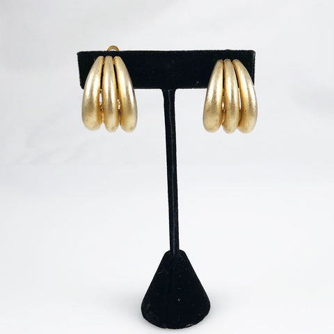 Erwin Pearl Designer Hoop Earrings Vintage
