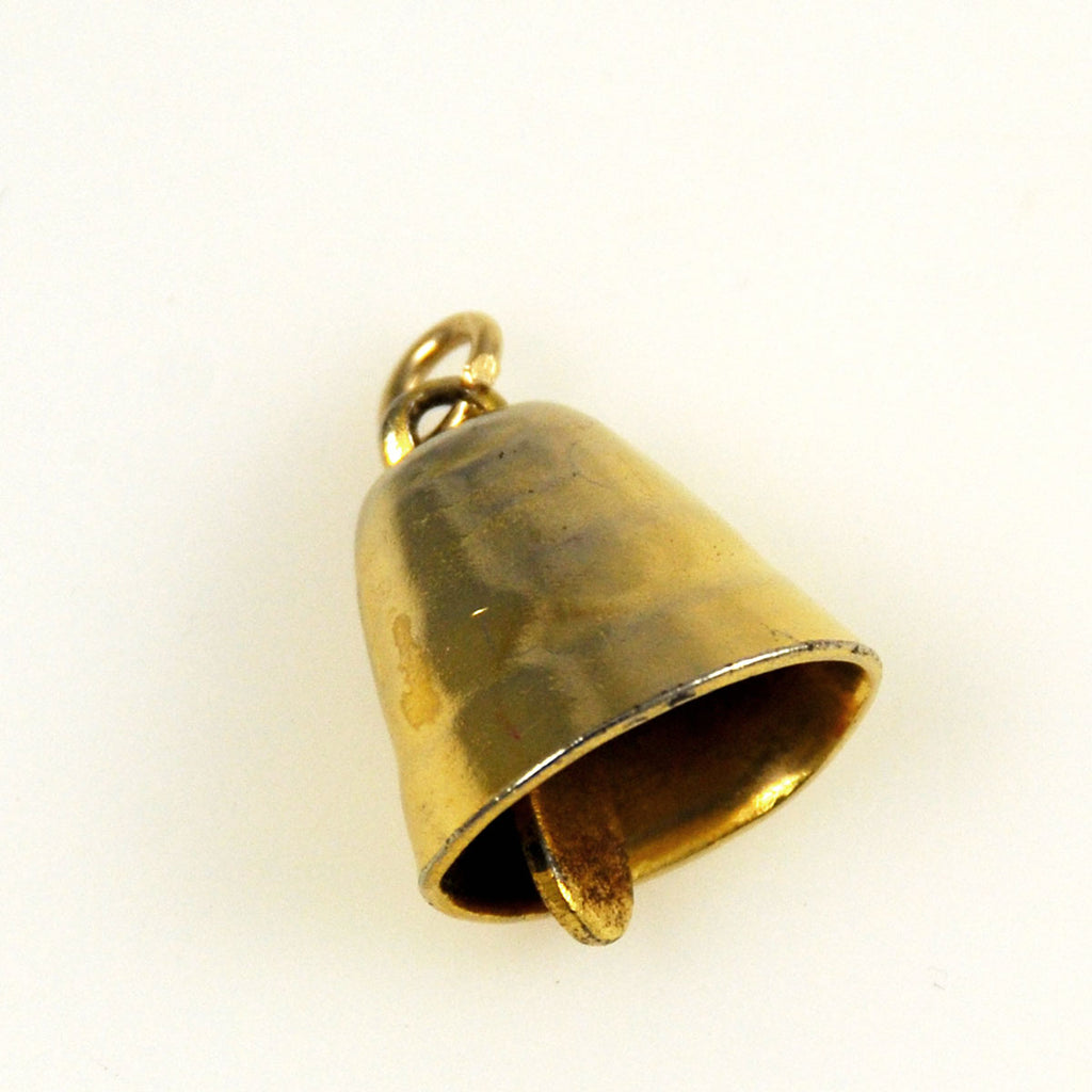 Cow Bell Charm Gold Filled