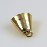 vintage gold cow bell charm