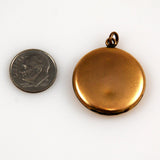 Gold Filled Double Photo Locket Engraved