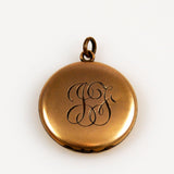 Gold Filled Locket Engraved JF