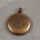 Victorian Gold Filled Locket Engraved JF