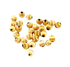 14K Gold Filled Fluted Round Beads (2)