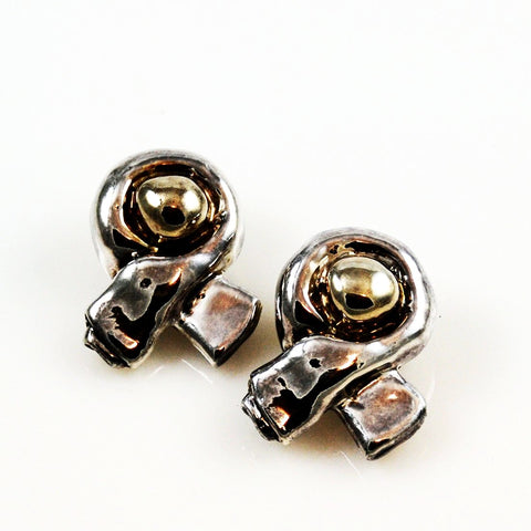 Sterling Silver Electroform Designer Clip On Earrings