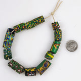 Antique Green Millefiori African Trade Beads