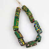 Antique Green Millefiori African Trade Beads