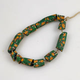 Antique Green & Yellow African Trade Beads