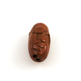 Chinese Carved Hediao Fruit Pit Bead