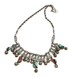 Turquoise & Coral Sterling Necklace JBE