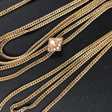 Antique Gold watch chain with pearls