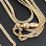 Antique Gold watch chain with slide pearls 
