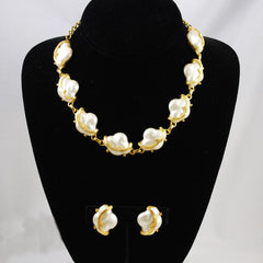 Judy Lee Baroque Pearl Necklace & Earring Set