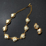 Judy Lee Baroque Pearl Necklace & Earring Set