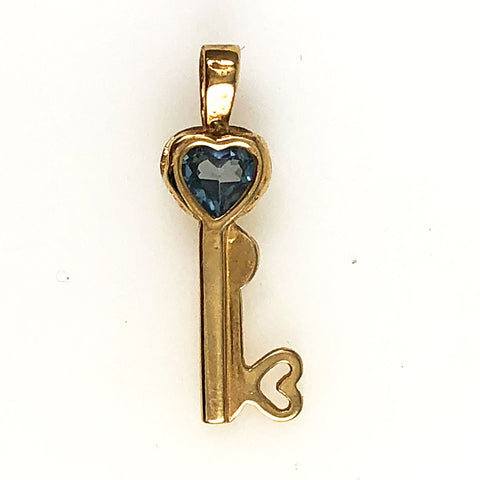 Gold Key to Your Heart Charm 10K