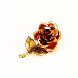 Krementz Gold Rose Brooch Vintage