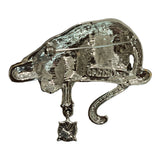 Leopard Rhinestone Brooch Vintage