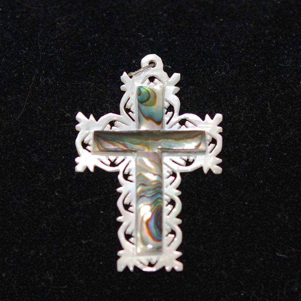 Mother of Pearl and Abalone Cross - Bethlehem