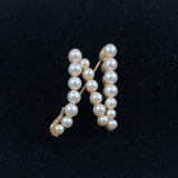 Marvella Pearl brooch Letter N