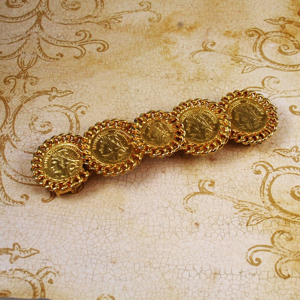 Mimi Di N Gold French Coin Belt Buckle