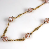 Italian Murano Bead Gold Filigree Necklace