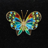 Vintage Plique-á-jour Butterfly Brooch