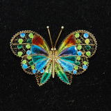 Vintage Plique-á-jour Butterfly Brooch