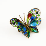 Vintage Plique-á-jour Butterfly Brooch