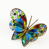 Vintage Plique-á-jour Butterfly Brooch