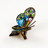 Vintage Plique-á-jour Butterfly Brooch