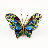 Vintage Plique-á-jour Butterfly Brooch