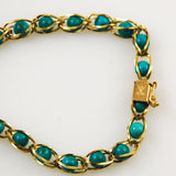 Turquoise and Gold Bracelet