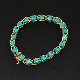 Turquoise and Gold Bracelet Vintage