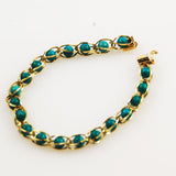 Turquoise and 14K Gold Bracelet by Reuben Pomerantz