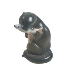 Royal Copenhagen Otter with Fish Figurine #2333