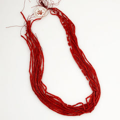 Italian Oxblood Red Coral Heishi Tubes Natural