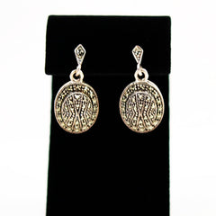 Sterling Silver Marcasite Earrings Vintage