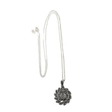 Sterling Silver Marcasite Pendant Necklace