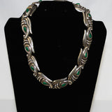 Mexican Green Onyx Sterling Necklace 