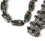 Mexican Green Onyx Sterling Necklace & Bracelet