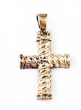 Sterling Rope Cross Pendant