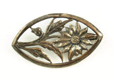 Sterling Floral Pin Brooch Vintage