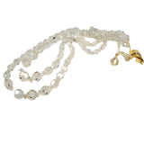 Swarovski Double Strand White Givre Graduated Rare Crystal Beads