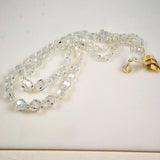 Swarovski Double Strand White Givre Graduated Rare Crystal Beads