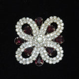 Swarovski Amethyst Rhinestone Brooch Vintage