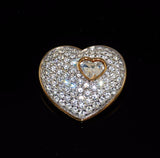 Swarovski Heart Brooch Vintage Signed