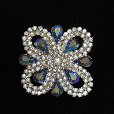 Swarovski Vitrail Rhinestone Brooch Vintage