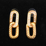 Swarovski Pave Rhinestone Pierced Earrings