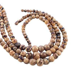 Vintage Tiger Coral Round Beads - Graduated Strands Natural