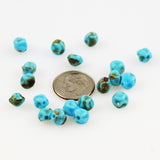 Vintage Czech Turquoise gold glass beads