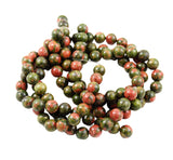 Unakite Round Gemstone Beads 10mm